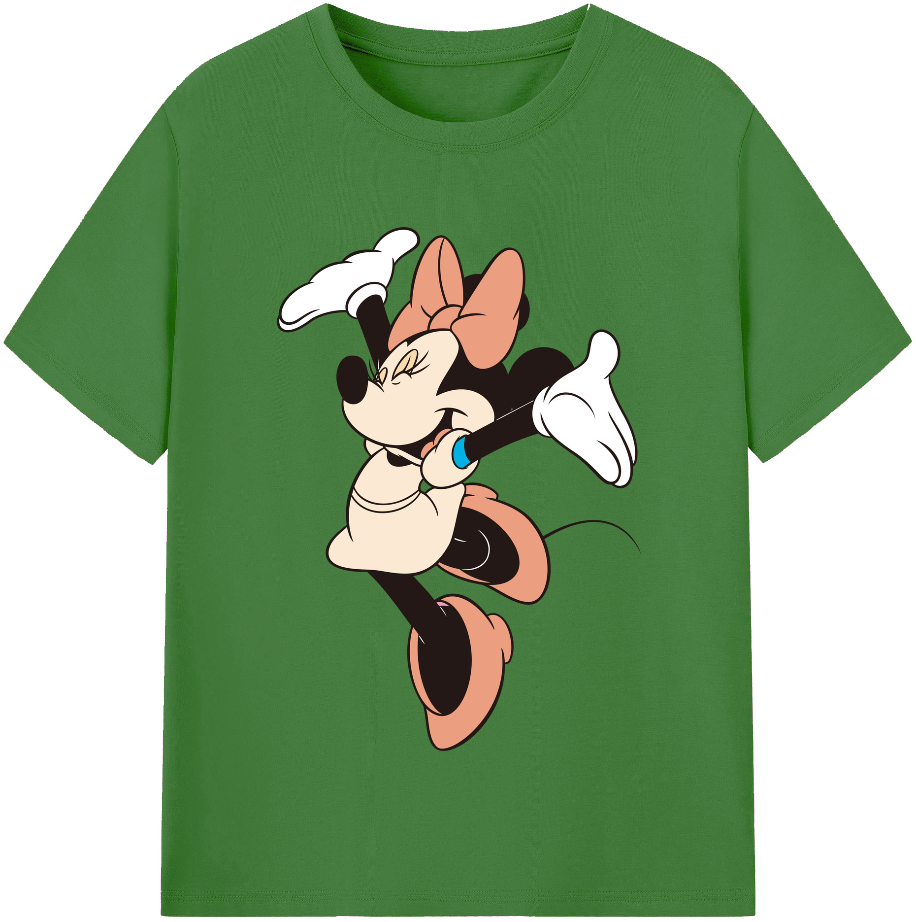 （画像用） ミッキーマウス Mickey Mouse レディースカジュアルプリントTシャツ（綿100％）